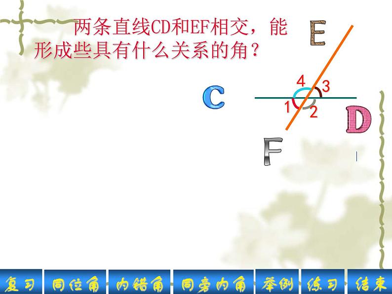 5.1.3三线八角(同位角内错角同旁内角)课件PPT第4页