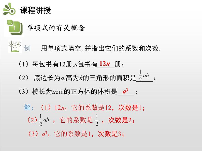 19年秋北师大版七年级数学上册讲解课件整式PPT第7页