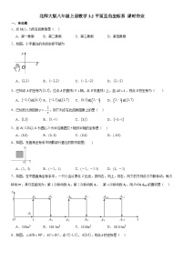 初中数学北师大版八年级上册第三章 位置与坐标2 平面直角坐标系达标测试