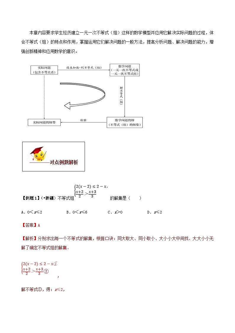 (人教版)中考数学一轮复习知识点梳理+单元达标卷09 不等式与不等式组（含解析）第2页