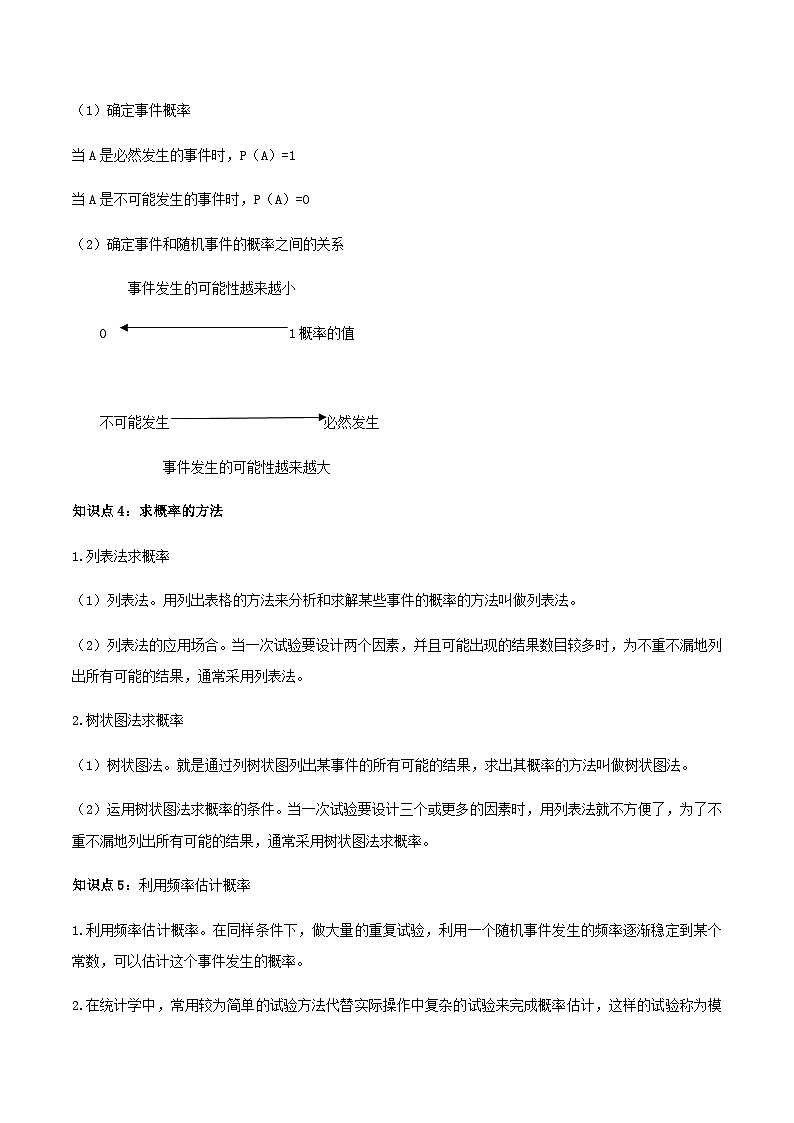 (人教版)中考数学一轮复习知识点梳理+单元达标卷25  概率初步（含解析）第2页