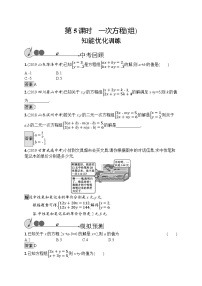 中考数学一轮复习考点精炼第5课时　一次方程(组)（含解析）