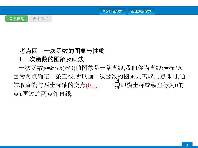 中考数学一轮复习考点练习课件第10课时　一次函数 (含解析)第3页