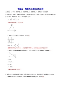 中考数学二轮复习强化突破专题九 解直角三角形及其应用(含解析)