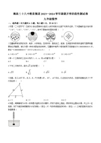 江西省南昌市二十八中教育集团联盟2023-2024学年九年级上学期开学考试数学试题