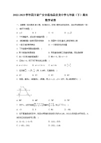 2022-2023学年四川省广安市岳池县伏龙中学七年级（下）期末数学试卷(含解析）