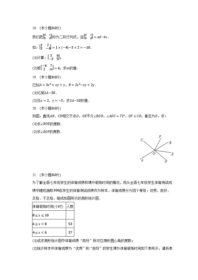 2022-2023学年湖南省永州市道县七年级（上）期末数学试卷（A卷）（含解析）第3页