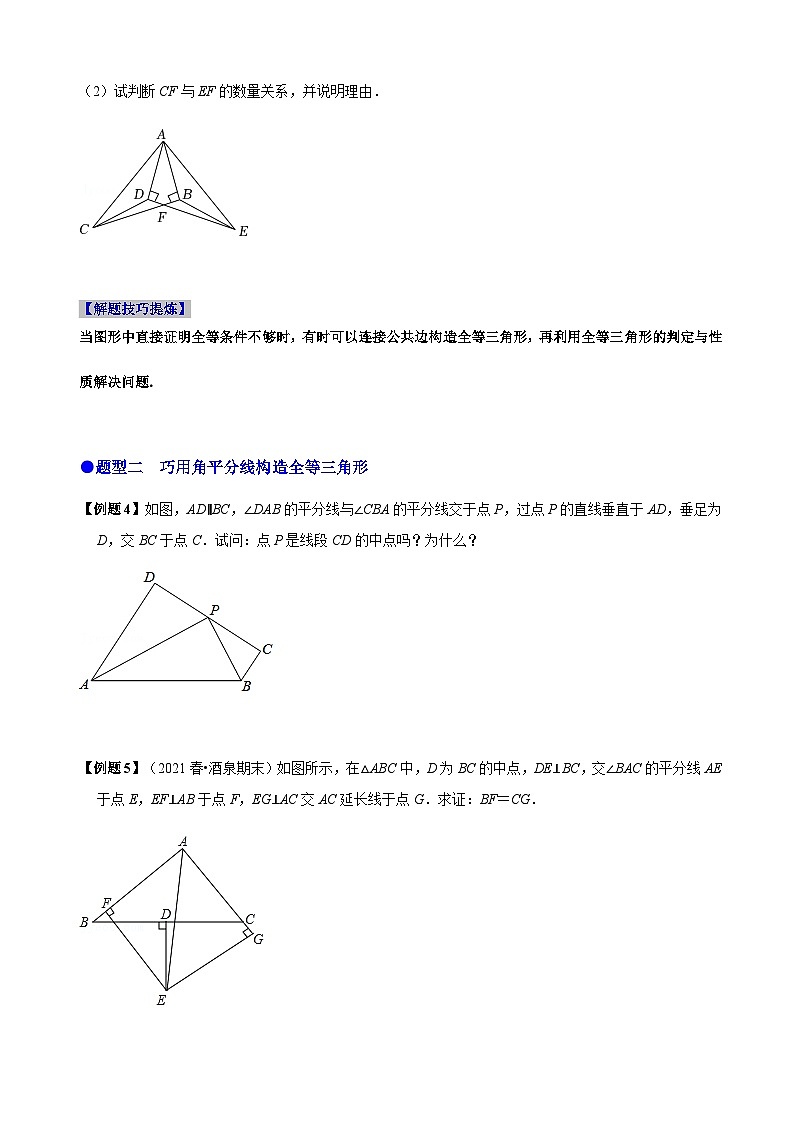 必考点06 添加辅助线构造全等三角形的技巧-【题型·技巧培优系列】2022-2023学年八年级数学上册精选专题（人教版）02