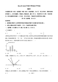 2020年中考真题精品解析 数学（四川乐山卷）精编word版