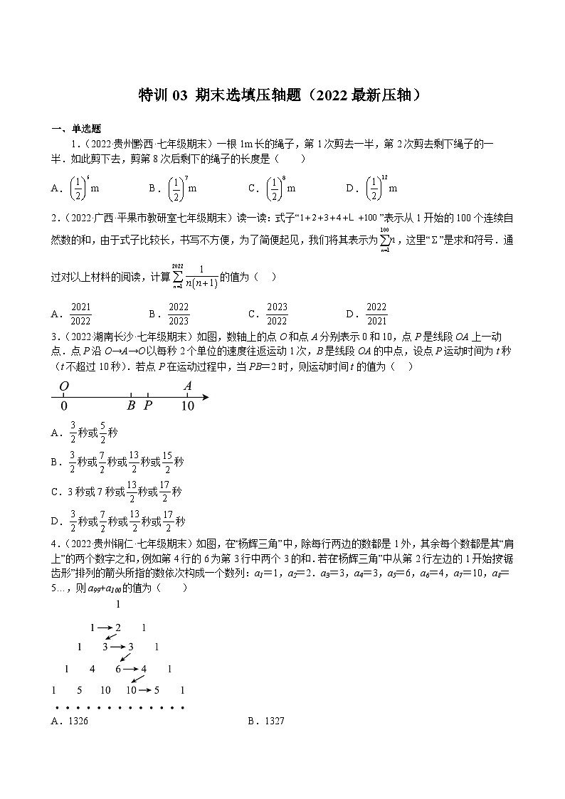 特训03 期末选填压轴题（2022最新压轴）-2022-2023学年七年级数学上册期中期末挑战满分冲刺卷（人教版）01