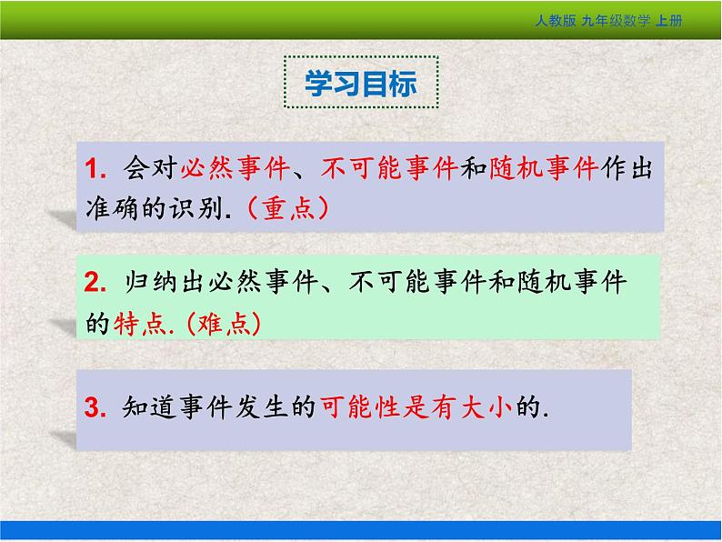 人教版初中数学九年级上册25.1 第1课时《随机事件与概率》课件+教案+同步作业（含教学反思）04