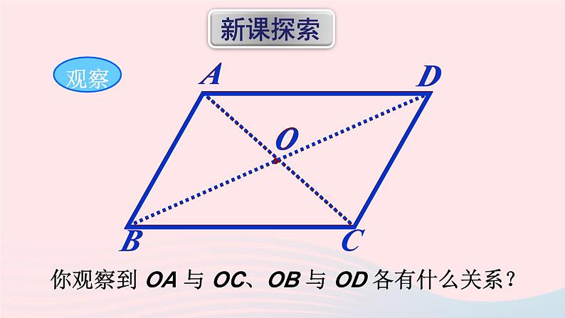 第18章平行四边形18.1平行四边形的性质第3课时平行四边形的性质定理3课件（华东师大版八下）第3页