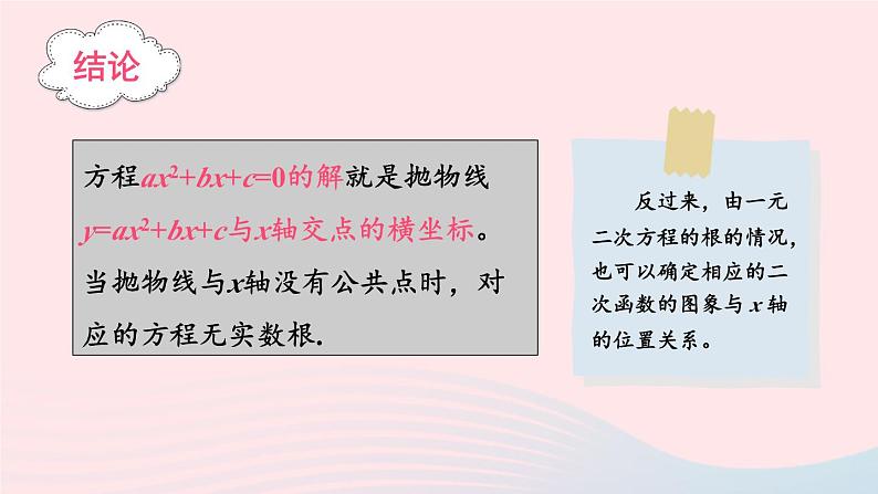 第26章二次函数26.3实践与探索第2课时二次函数和一元二次方程方程不等式的关系课件（华东师大版九下）04