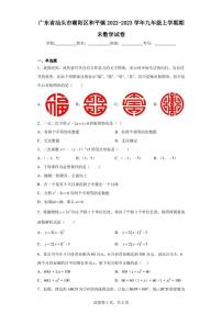 广东省汕头市潮阳区和平镇2022-2023学年九年级上学期期末数学试卷