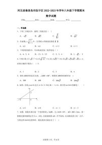 河北省秦皇岛市抚宁区2022-2023年学年八年级下学期期末数学试题