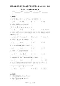 湖北省黄冈市浠水县浠水县丁司当石头中学2022-2023学年七年级上学期期中数学试题