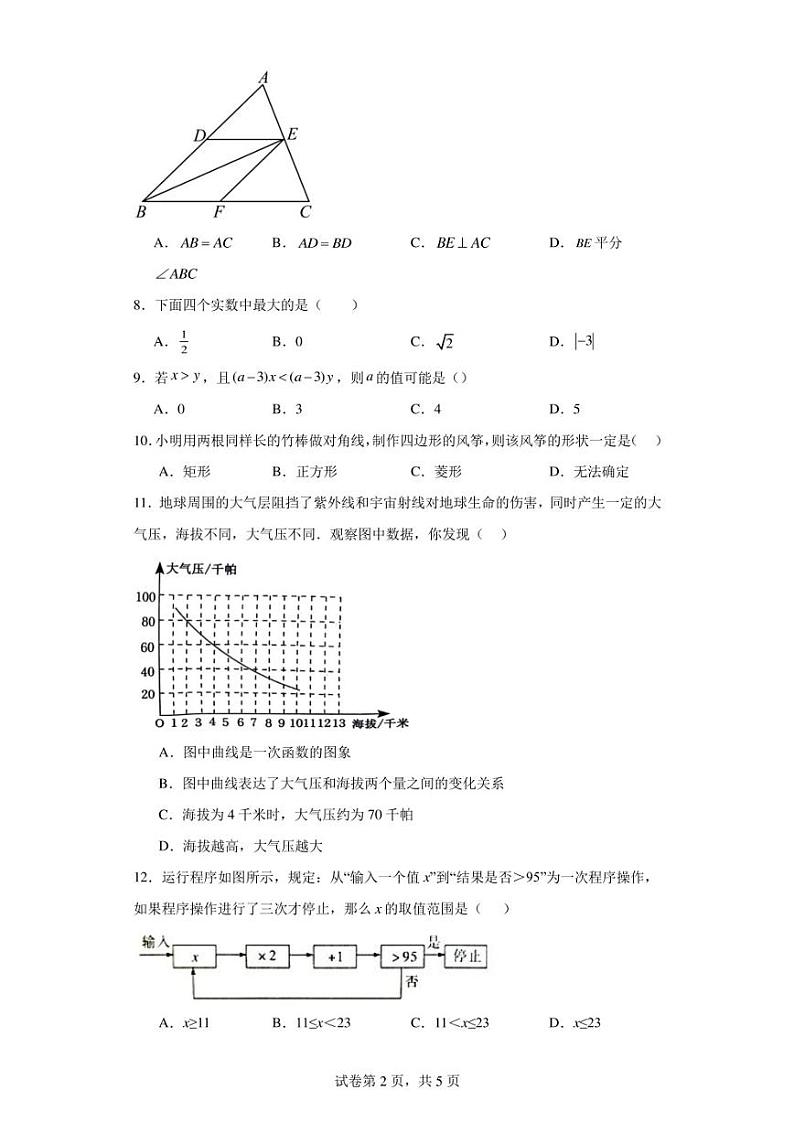 山东省聊城市冠县2022-2023学年八年级下学期期末数学试题第2页