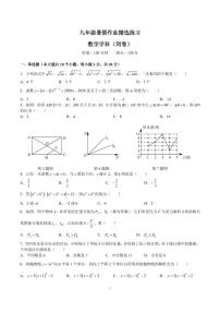 湖南省长沙市湘郡培粹实验中学2023-2024学生九年级上学期入学考试数学试卷