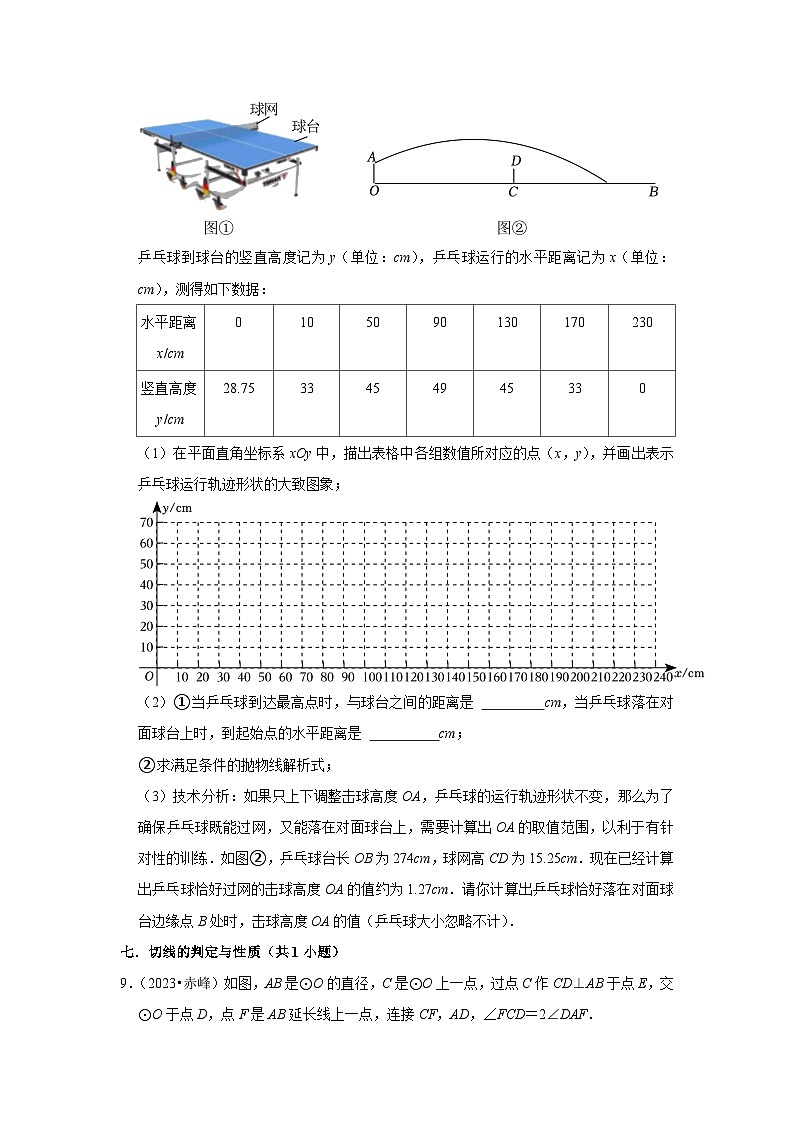 内蒙古赤峰2021-2023三年中考数学真题分类汇编-03解答题（基础题）知识点分类(含答案)第3页