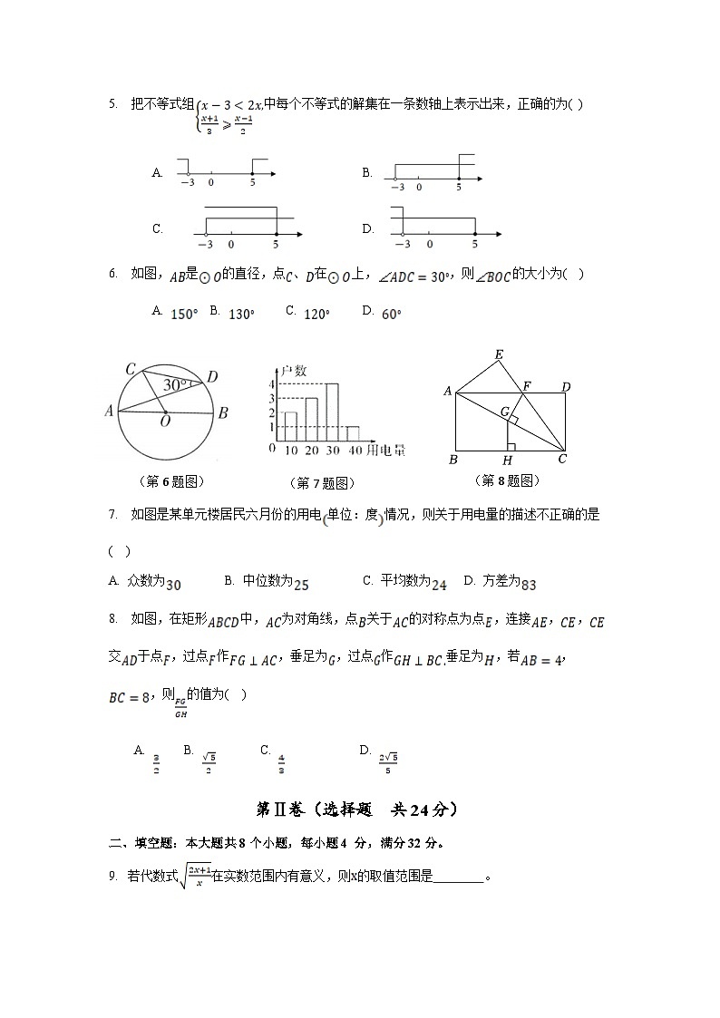 山东省滨州市滨城区2023届九年级下学期初中学生学业水平模拟考试数学试卷(含答案)第2页