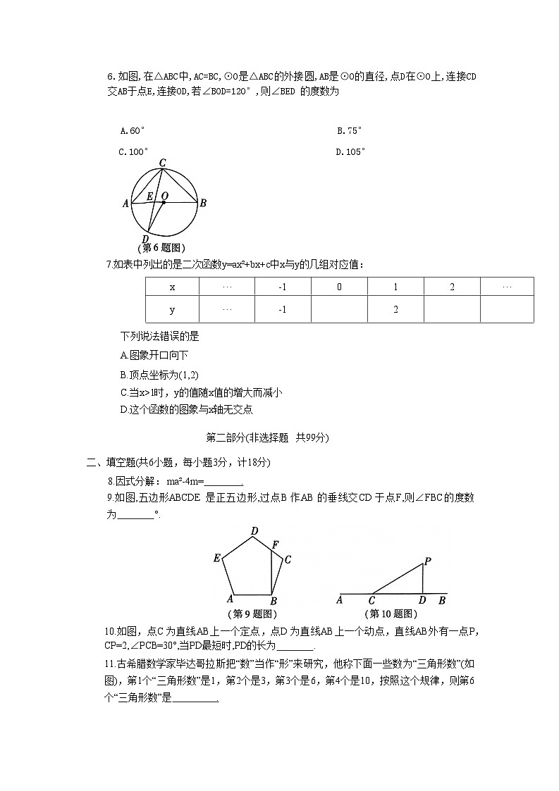 陕西省咸阳市礼泉县2023届九年级下学期中考三模数学试卷(含答案)02