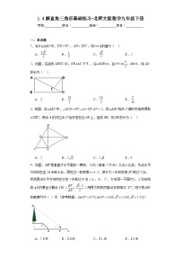 数学九年级下册4 解直角三角形同步训练题