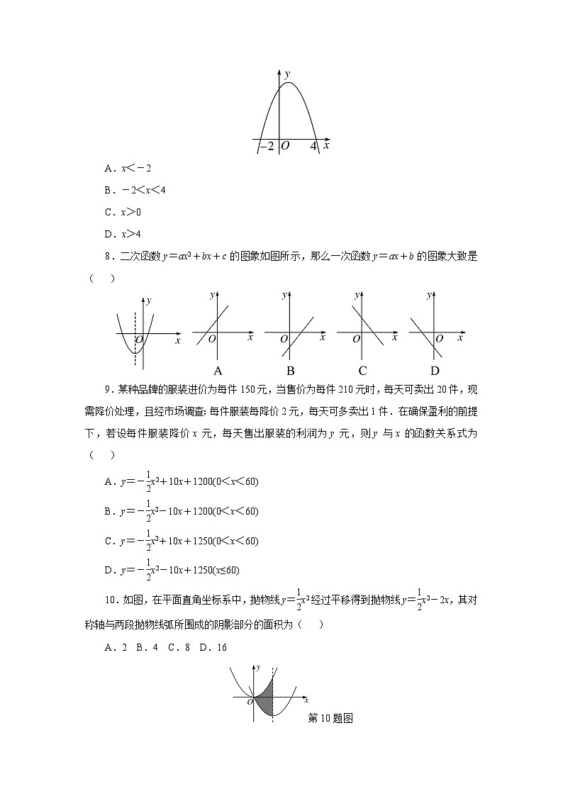 九年级数学上册第22章 二次函数检测卷第2页