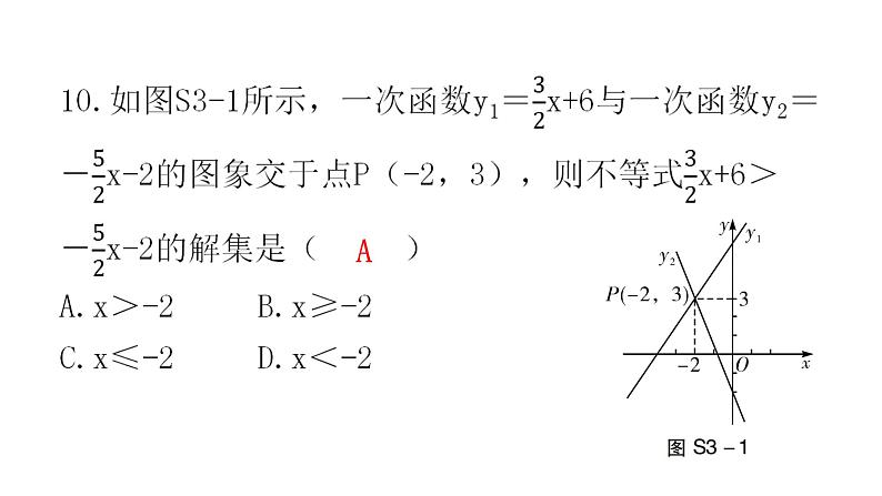 中考数学复习第三章函数过关训练课件08