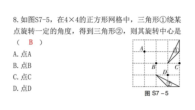 中考数学复习第七章尺规作图及图形变换过关训练课件第8页