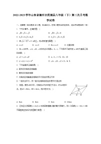 2022-2023学年山东省德州市武城县八年级（下）第三次月考数学试卷（含解析）