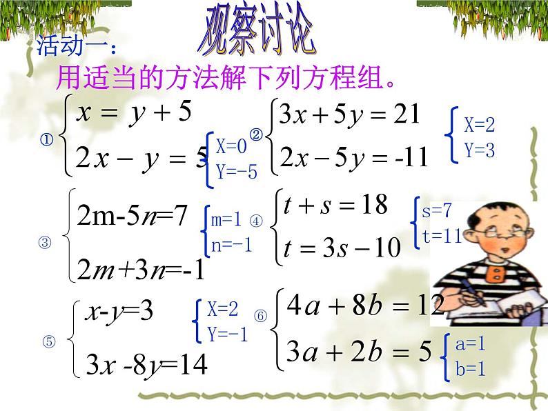 《用适当方法解二元一次方程组》PPT课件1-七年级下册数学人教版第3页