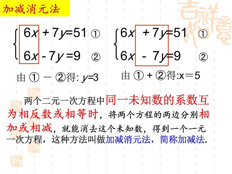 《用加减法解二元一次方程组》PPT课件8-七年级下册数学人教版第6页