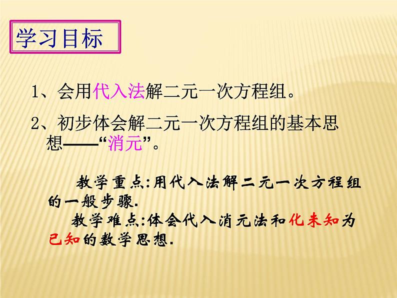 《代入消元法解二元一次方程组》PPT课件2-七年级下册数学人教版第2页