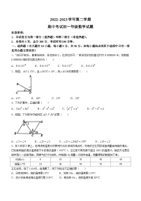 陕西省西安交大附中2022-2023学年七年级下学期期中数学试题(无答案)