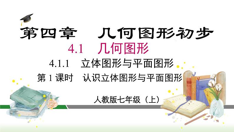 人教版七年级数学上册课件 4.1.1 第1课时 认识立体图形与平面图形第1页