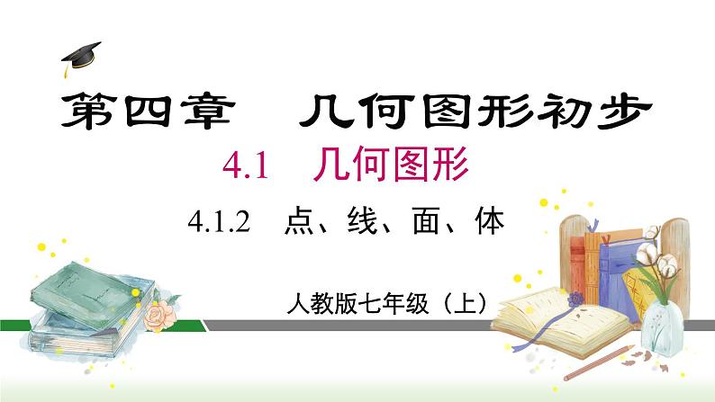 人教版七年级数学上册课件 4.1.2 点、线、面、体01