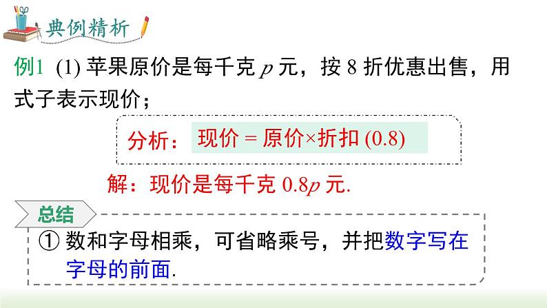 人教版七年级数学上册课件 2.1.1 用字母表示数第6页