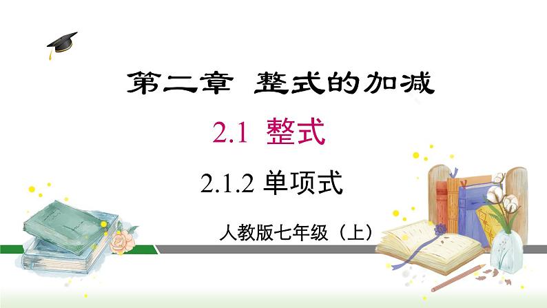 人教版七年级数学上册课件 2.1.2 单项式第1页