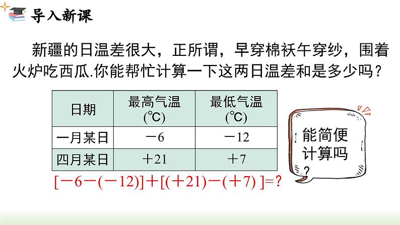 人教版七年级数学上册课件 1.3.2 第2课时 有理数的加减混合运算02