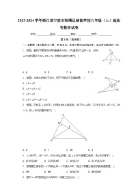 浙江省宁波市海曙区储能学校2023-2024学年上学期八年级起始考数学试卷（含答案）