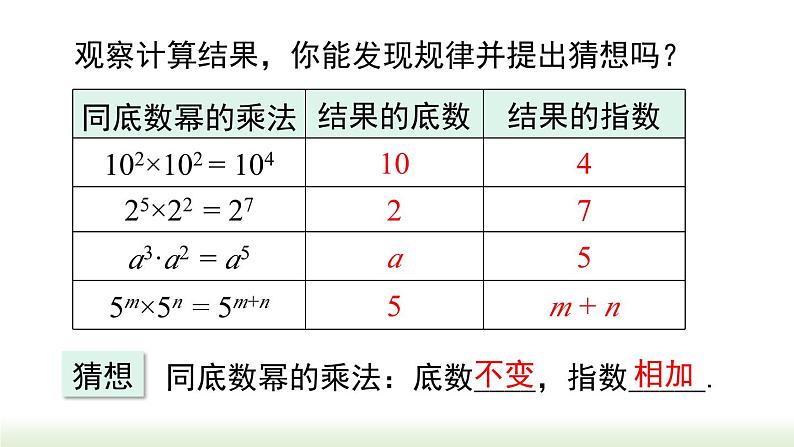 人教版八年级数学上册课件 14.1.1 同底数幂的乘法第7页