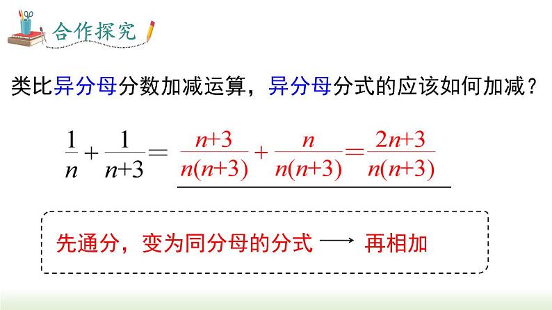 人教版八年级数学上册课件 15.2.2 第1课时  分式的加减第8页