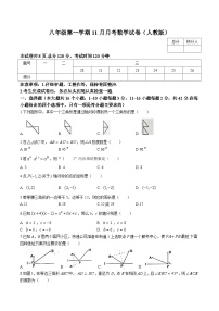 河北省张家口市张北县2022-2023学年八年级上学期11月月考数学试卷(含答案)