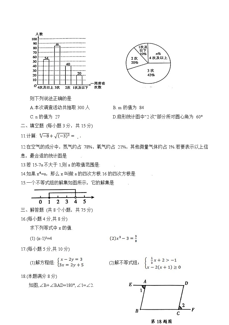 河南省濮阳市2022-2023学年七年级下学期期末考试数学试卷(含答案)第3页