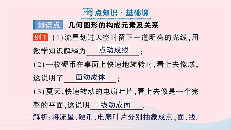 2023七年级数学上册第一章丰富的图形世界1生活中的立体图形第二课时点线面体作业课件新版北师大版第2页