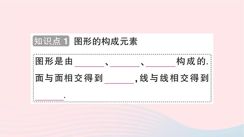 2023七年级数学上册第一章丰富的图形世界1生活中的立体图形第二课时立体图形的构成知识点过关练作业课件新版北师大版02