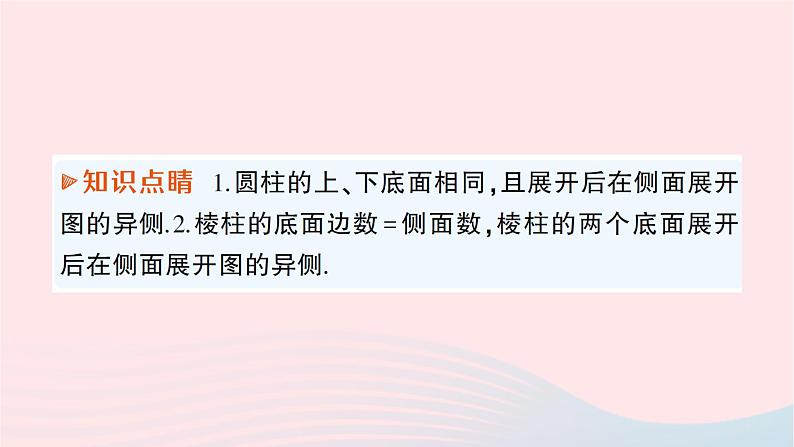 2023七年级数学上册第一章丰富的图形世界2展开与折叠第二课时常见几何体的展开与折叠作业课件新版北师大版03