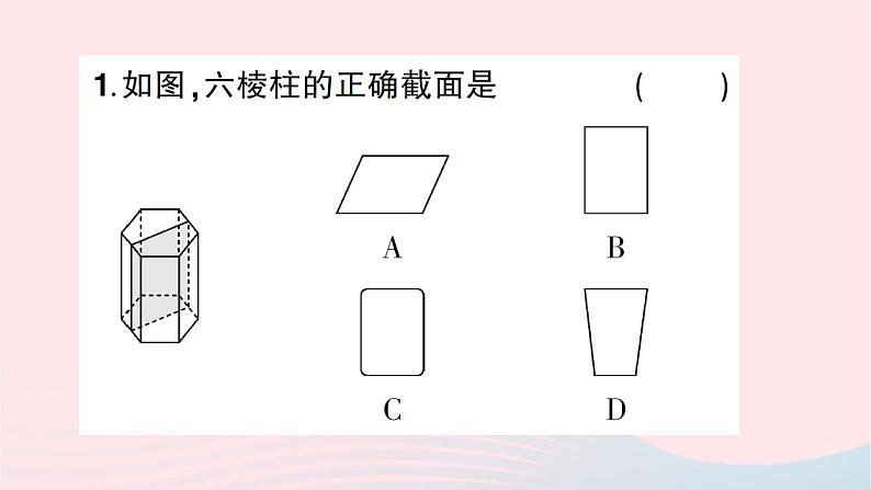 2023七年级数学上册第一章丰富的图形世界3截一个几何体知识点过关练作业课件新版北师大版第3页