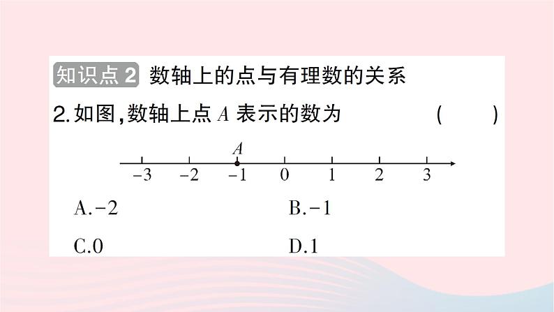 2023七年级数学上册第二章有理数及其运算2数轴作业课件新版北师大版第3页