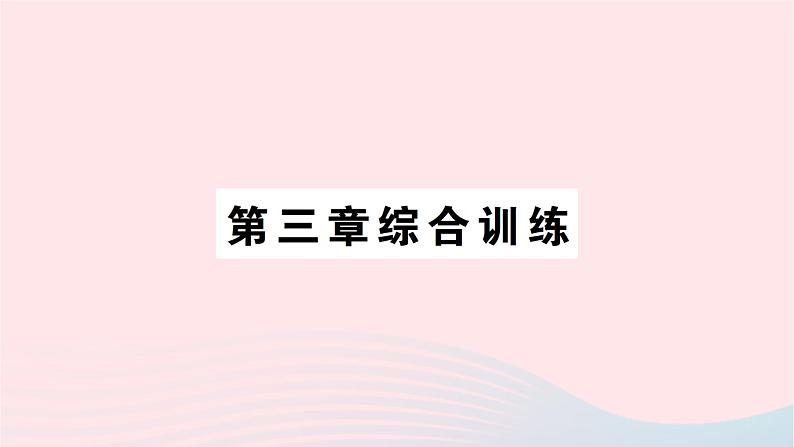 2023七年级数学上册第三章整式及其加减综合训练作业课件新版北师大版01